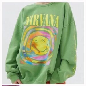Urban Outfitters Green Nirvana Sweatshirt